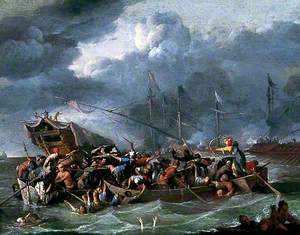 A Sea Battle between Christians and Turks