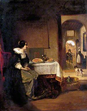 A Seventeenth-Century Dutch Interior with a Seated Lady