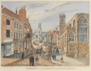 A view of St Crux and All Saints Churches, Pavement, York