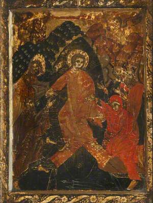 Icon with the Harrowing of Hell (the Anastasis)