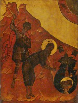 Icon with The Beheading of John the Baptist