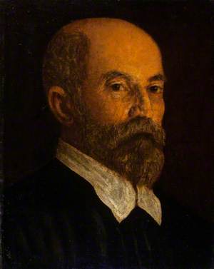 Portrait of a Bearded Man with a White Collar
