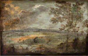 Landscape with Figures by the Bank of a River