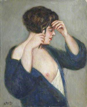 Portrait of a Lady in Navy Blue