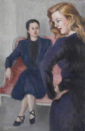 Two Unknown Ladies Seated and Standing