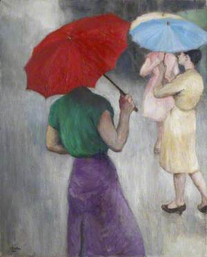 Three Ladies in the Rain