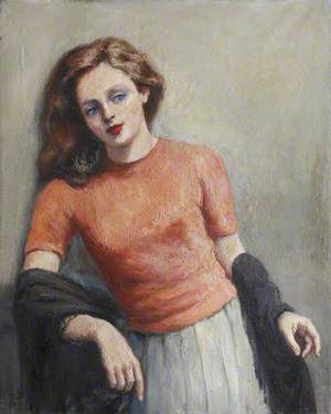 Portrait of a Lady in an Orange Jumper