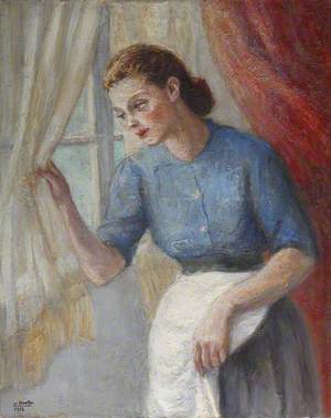 Portrait of a Lady in an Apron Looking out of the Window