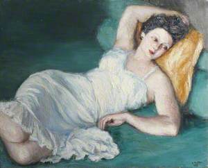 Reclining Lady in a White Dress
