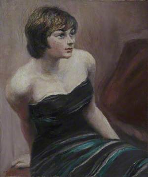 Seated Lady in an Evening Gown