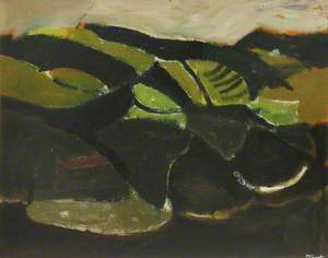 Abstract Landscape in Greens and Browns*
