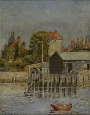A Canal Side with Boatyard