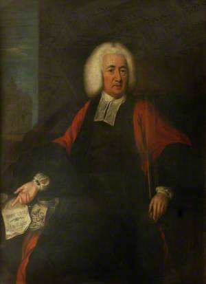 Dr Thomas Wilson (1703–1784), Prebendary of Westminster, Pointing to a Copy of the Bill of Rights