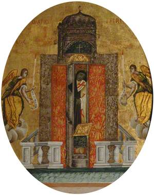 Icon with Saint Spyridon Issuing from His Tomb