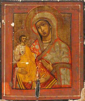 Icon: Virgin of the Three Hands (Tricherousa) with the Infant Christ