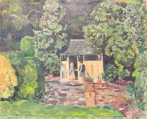 Landscape of Unknown Summer House (Two Female Figures)