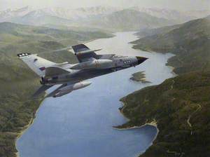 Tornado of No. 2 Squadron over a Highland Loch