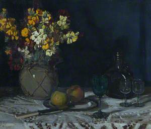 Still Life with a Flower and Wine Glasses