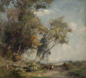 Landscape with Trees and Children