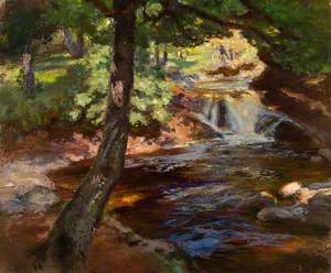Woodland Stream, Study for 'The Bather'