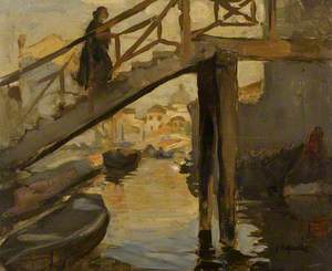 Woman on a Bridge, Venice