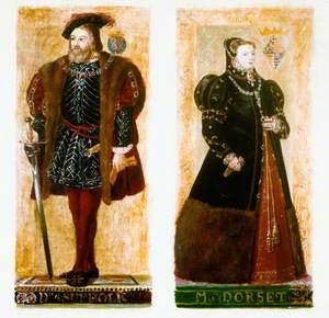 Preparatory Sketches of Duke of Suffolk and Marchioness of Dorset