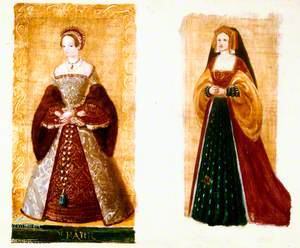 Preparatory Sketches of Katherine Parr  and an Unknown Lady
