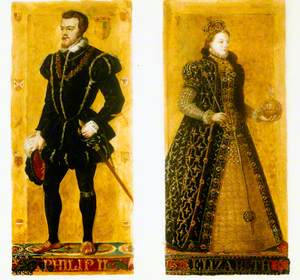 Preparatory Sketches of Phillip II of Spain and Elizabeth I