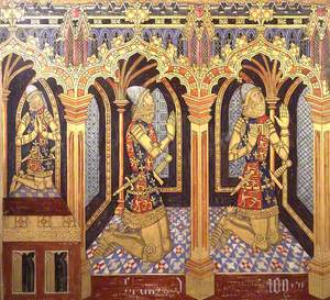 Reconstruction of Medieval Mural Painting, Donors King Edward's Sons