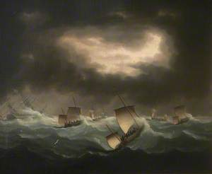 Loss of the West Indiaman 'Belim' (Captain Craig) on the Goodwin Sands, November 1804