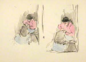 Two Studies of an Old Woman