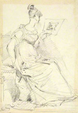 A Lady Looking at a Drawing