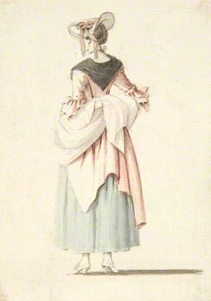 Lady Seen from Behind, from Fashion Plate