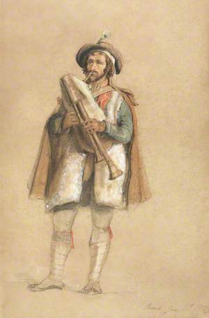 An Italian Peasant with Bagpipes