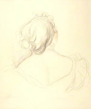 A Girl, Head and Shoulders, Seen from Behind