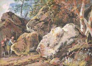Rocky Landscape with Two Figures