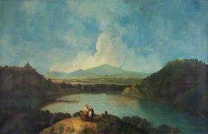 Lake Albano (Composite Landscape with Lake Albano and Vesuvius)