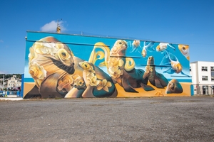 Sea Lions and Fish Mural