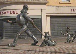 Desperate Dan, Dawg and Minnie the Minx