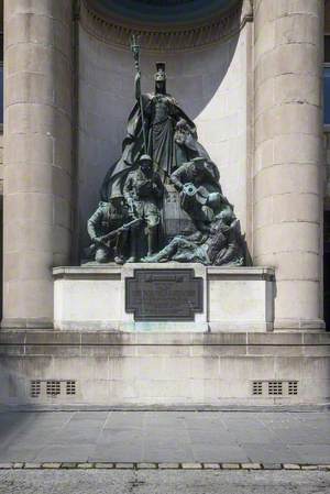 News Room War Memorial, Mother and Child, and Father and Child
