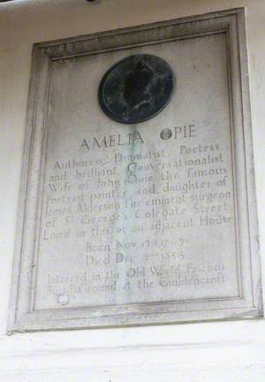 Memorial Plaque for Amelia Opie