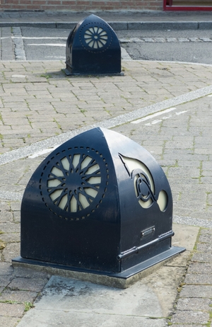 Crawley High Street Artwork Illuminated Bollards