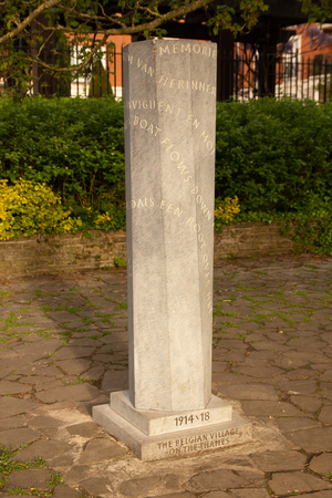 Memorial to 'The Belgian Village on the Thames'