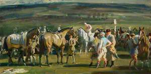 Study for 'The Saddling Paddock, Cheltenham March Meeting'