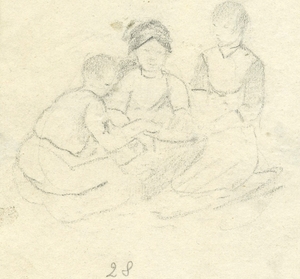 Three Seated Figures