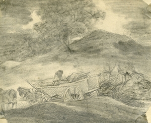 Wagon below Hill