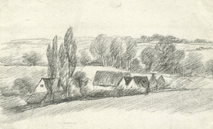 Farm Buildings in Fields
