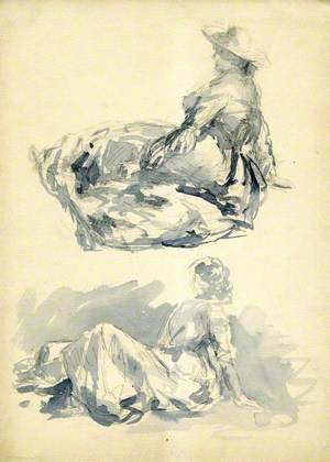 Two Female Figures Reclining