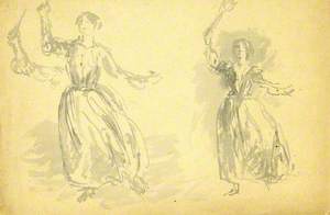 Two Female Figures Dancing