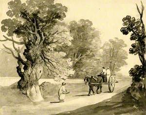 Suffolk Lane with Cart